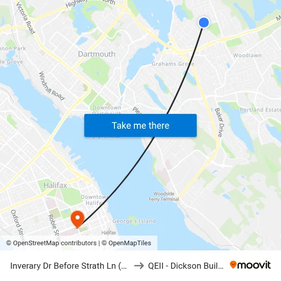 Inverary Dr Before Strath Ln (6974) to QEII - Dickson Building map