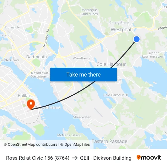 Ross Rd at Civic 156 (8764) to QEII - Dickson Building map
