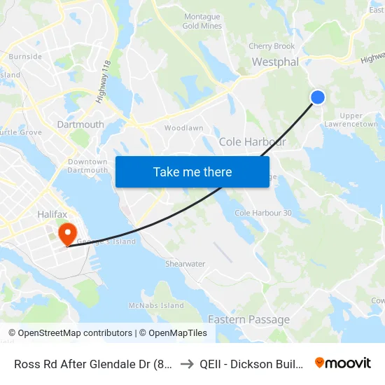 Ross Rd After Glendale Dr (8763) to QEII - Dickson Building map