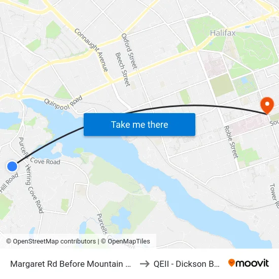 Margaret Rd Before Mountain Rd (7182) to QEII - Dickson Building map