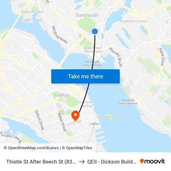 Thistle St After Beech St (8383) to QEII - Dickson Building map
