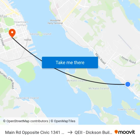 Main Rd Opposite Civic 1341 (8015) to QEII - Dickson Building map