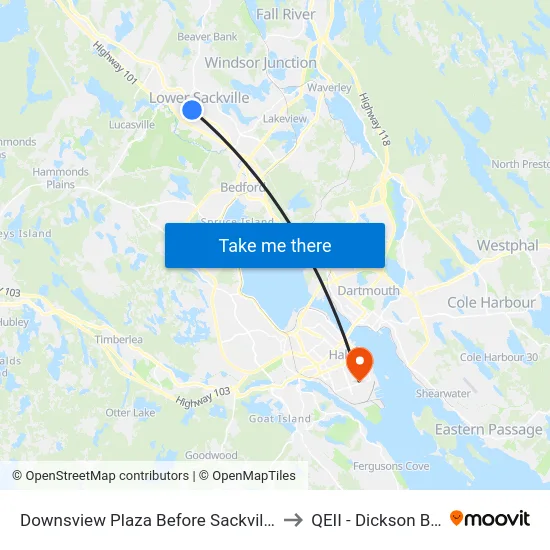 Downsview Plaza Before Sackville Dr (6579) to QEII - Dickson Building map