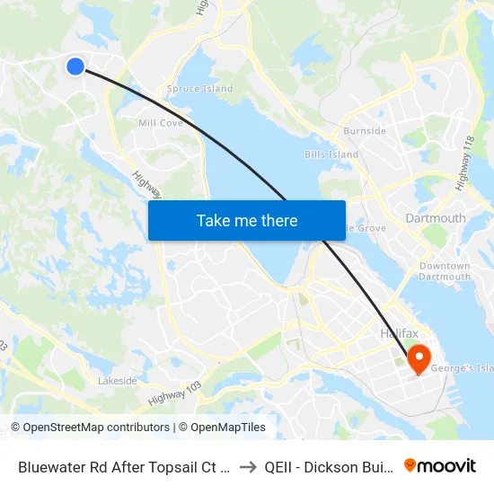 Bluewater Rd After Topsail Ct (7212) to QEII - Dickson Building map