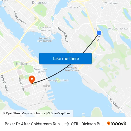 Baker Dr After Coldstream Run (8842) to QEII - Dickson Building map