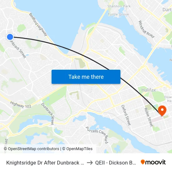 Knightsridge Dr After Dunbrack St (7060) to QEII - Dickson Building map
