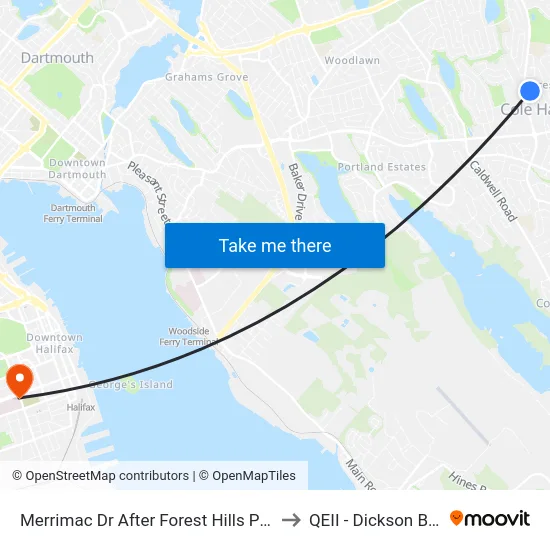 Merrimac Dr After Forest Hills Pkwy (7198) to QEII - Dickson Building map