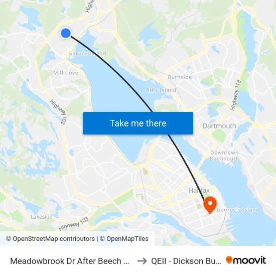 Meadowbrook Dr After Beech St (7190) to QEII - Dickson Building map