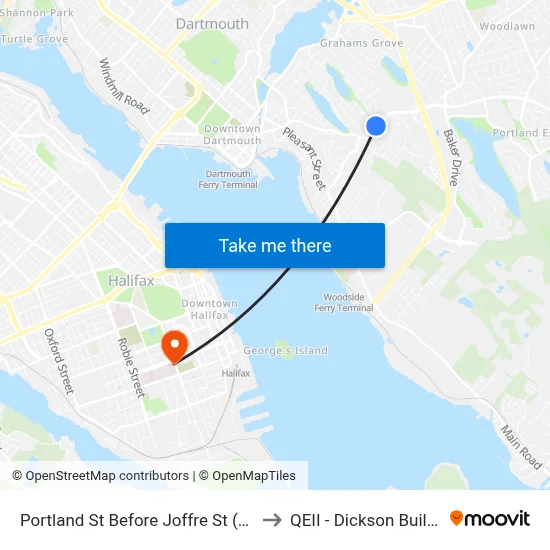 Portland St Before Joffre St (8028) to QEII - Dickson Building map