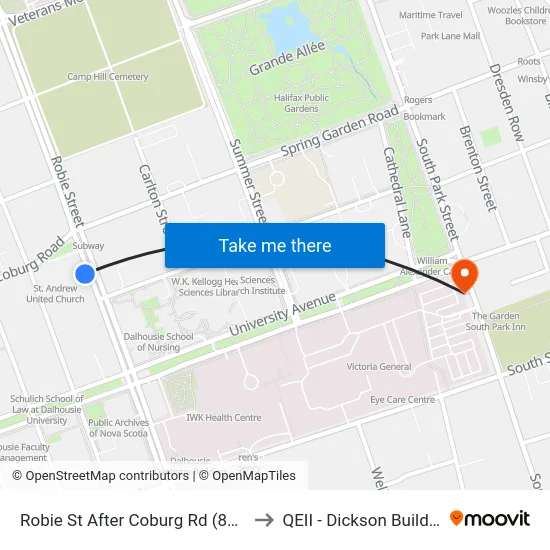 Robie St After Coburg Rd (8186) to QEII - Dickson Building map