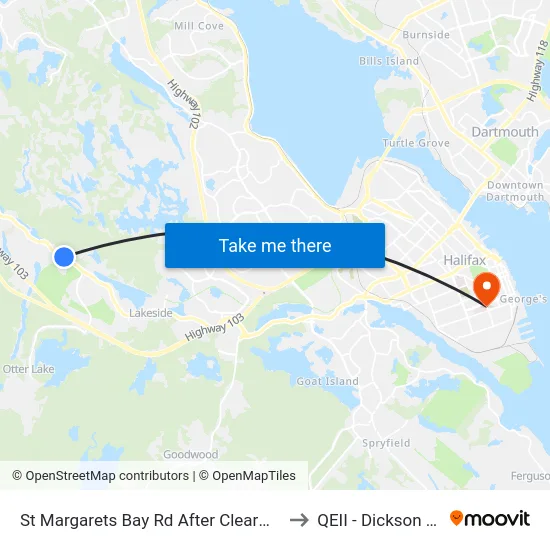 St Margarets Bay Rd After Clearwater Dr (6175) to QEII - Dickson Building map