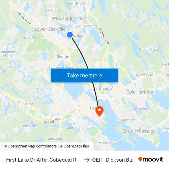 First Lake Dr After Cobequid Rd (6681) to QEII - Dickson Building map