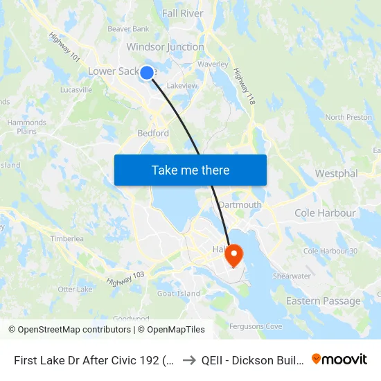 First Lake Dr After Civic 192 (6683) to QEII - Dickson Building map
