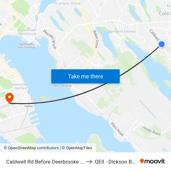Caldwell Rd Before Deerbrooke Dr (6350) to QEII - Dickson Building map