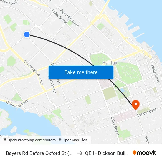 Bayers Rd Before Oxford St (6196) to QEII - Dickson Building map