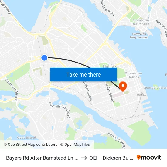 Bayers Rd After Barnstead Ln (6198) to QEII - Dickson Building map