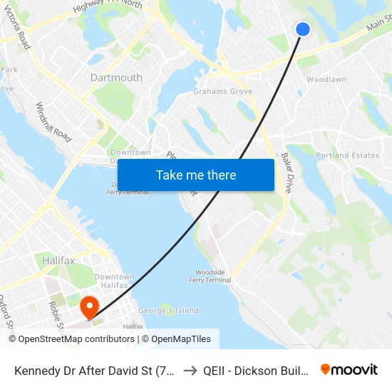 Kennedy Dr After David St (7053) to QEII - Dickson Building map