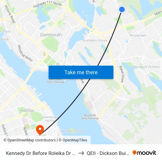 Kennedy Dr Before Roleika Dr (7051) to QEII - Dickson Building map