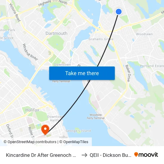 Kincardine Dr After Greenoch Dr (7057) to QEII - Dickson Building map