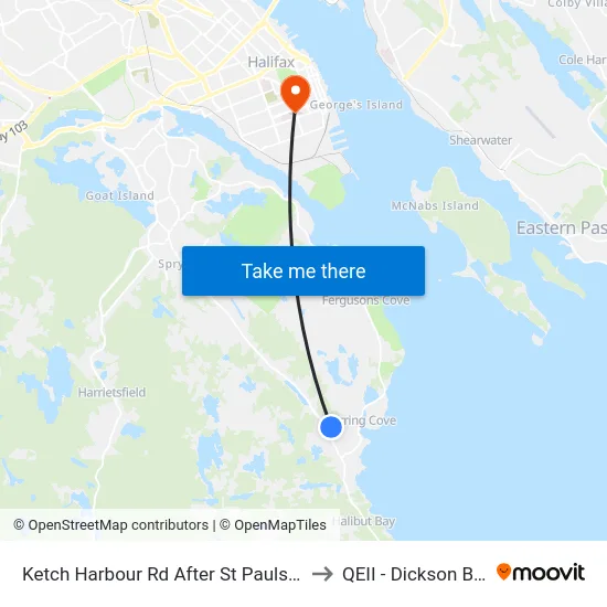 Ketch Harbour Rd After St Pauls Ave (7054) to QEII - Dickson Building map