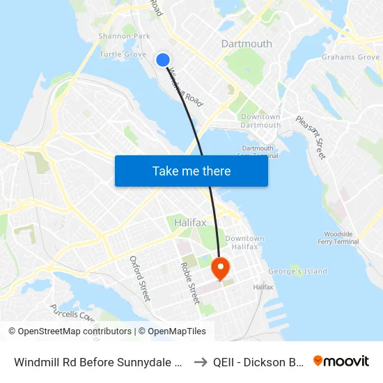 Windmill Rd Before Sunnydale Ave (8529) to QEII - Dickson Building map