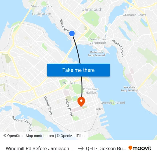 Windmill Rd Before Jamieson St (8525) to QEII - Dickson Building map