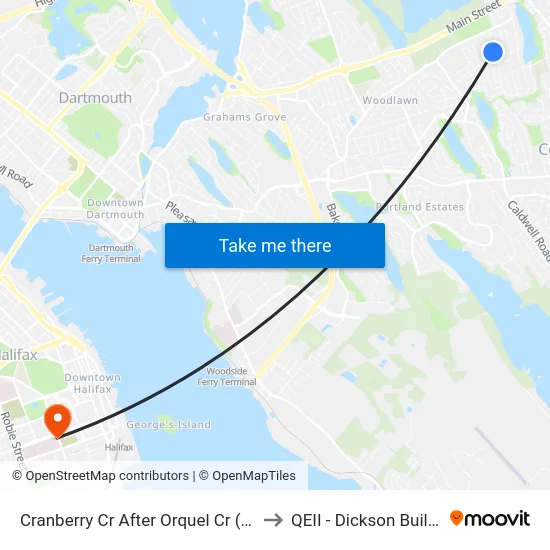 Cranberry Cr After Orquel Cr (6519) to QEII - Dickson Building map