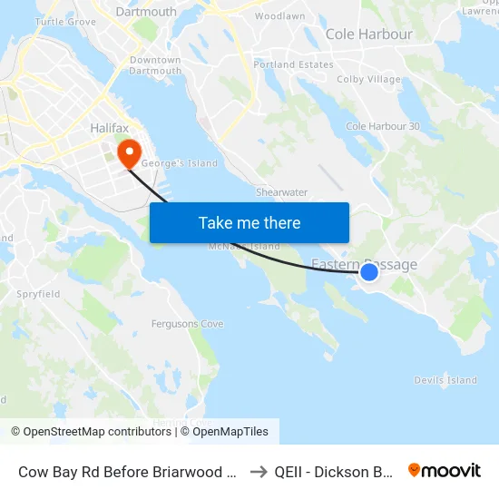 Cow Bay Rd Before Briarwood Dr (6511) to QEII - Dickson Building map