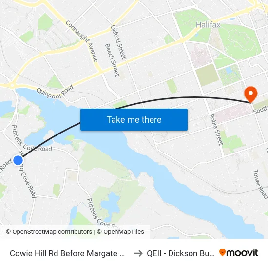 Cowie Hill Rd Before Margate Dr (6514) to QEII - Dickson Building map