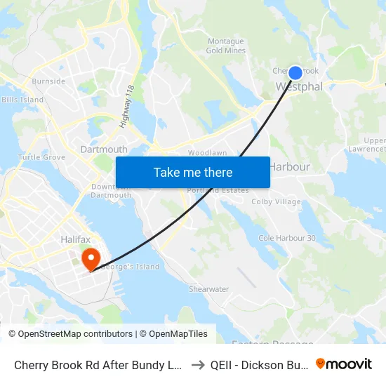 Cherry Brook Rd After Bundy Ln (6420) to QEII - Dickson Building map