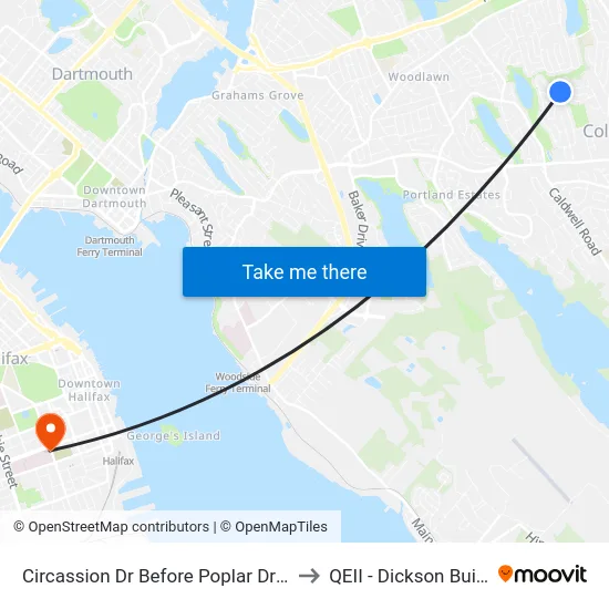Circassion Dr Before Poplar Dr (6421) to QEII - Dickson Building map