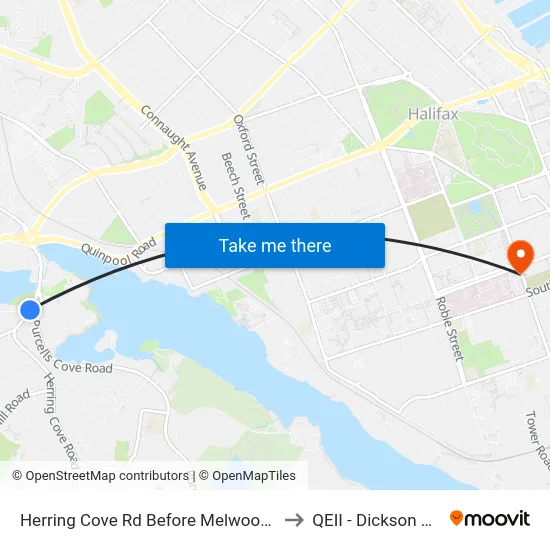 Herring Cove Rd Before Melwood Ave (6901) to QEII - Dickson Building map