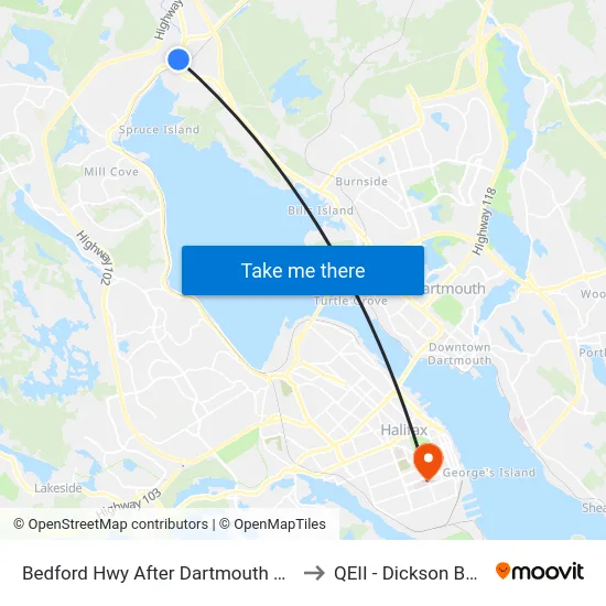 Bedford Hwy After Dartmouth Rd (6238) to QEII - Dickson Building map