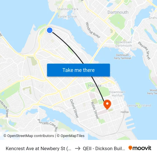 Kencrest Ave at Newbery St (7048) to QEII - Dickson Building map