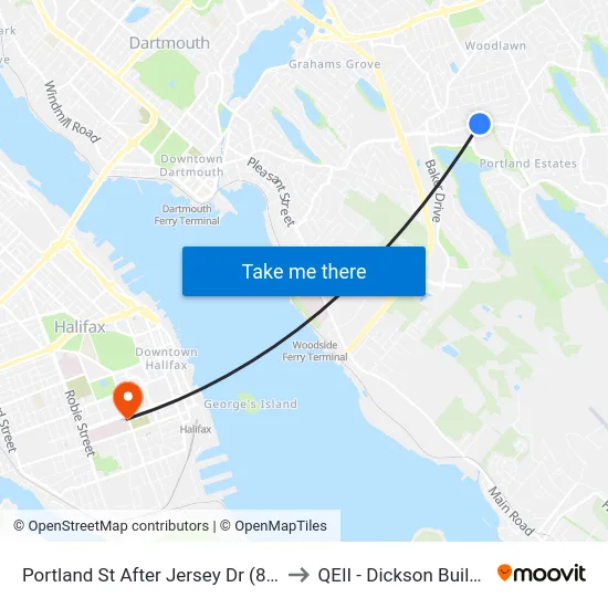 Portland St After Jersey Dr (8041) to QEII - Dickson Building map