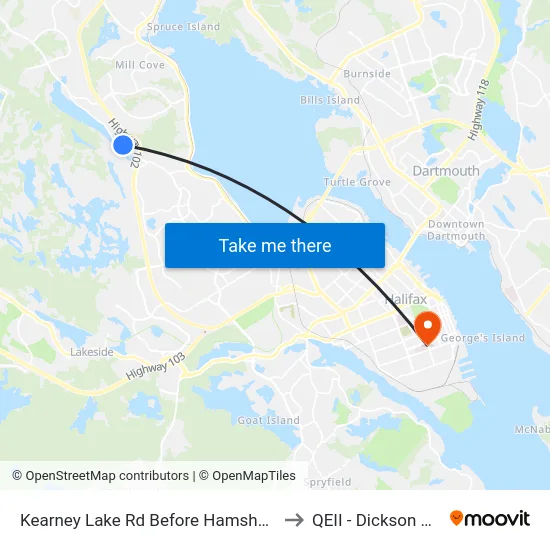 Kearney Lake Rd Before Hamshaw Dr (7030) to QEII - Dickson Building map