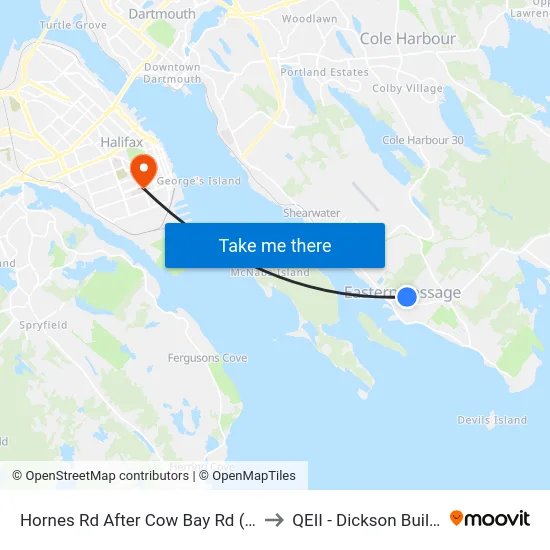 Hornes Rd After Cow Bay Rd (7147) to QEII - Dickson Building map