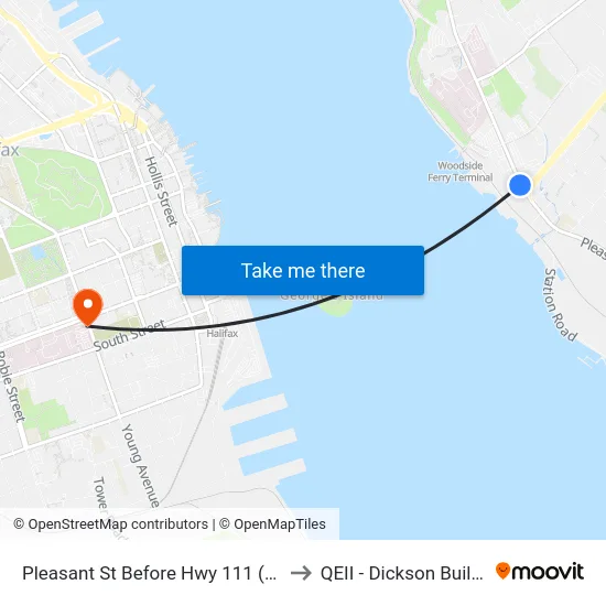 Pleasant St Before Hwy 111 (7499) to QEII - Dickson Building map