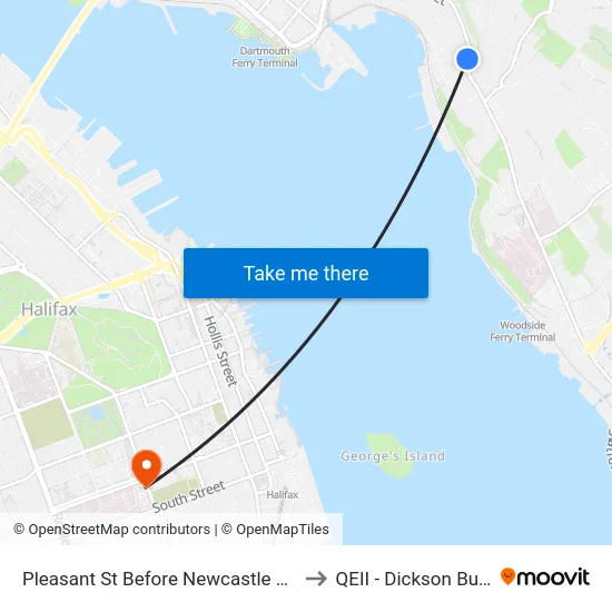 Pleasant St Before Newcastle St (7496) to QEII - Dickson Building map
