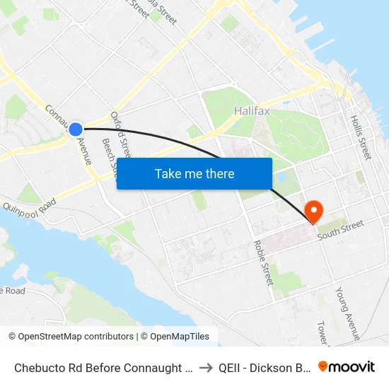 Chebucto Rd Before Connaught Ave (6404) to QEII - Dickson Building map