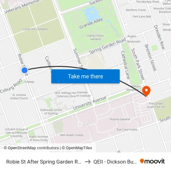 Robie St After Spring Garden Rd (8185) to QEII - Dickson Building map