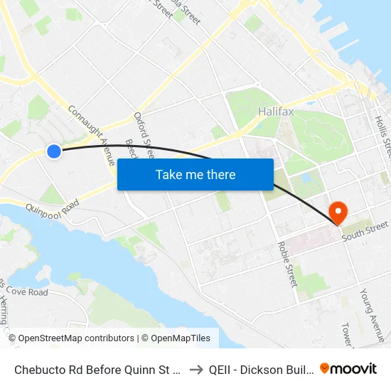 Chebucto Rd Before Quinn St (6409) to QEII - Dickson Building map