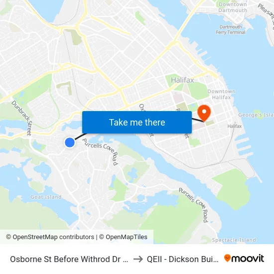 Osborne St Before Withrod Dr (7188) to QEII - Dickson Building map