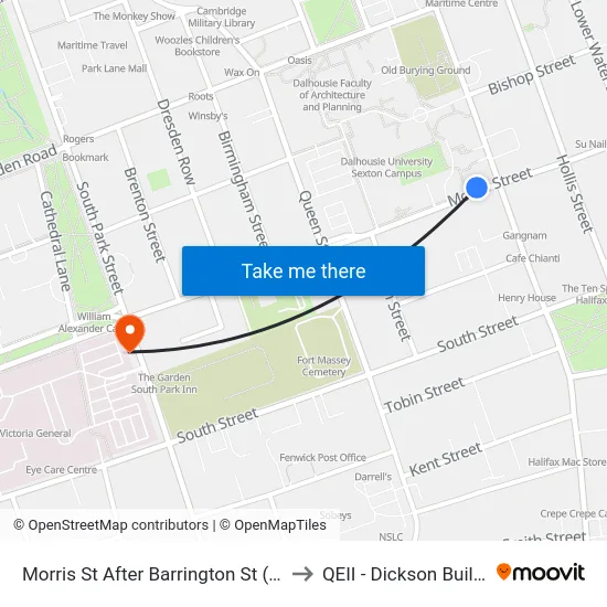 Morris St After Barrington St (8885) to QEII - Dickson Building map