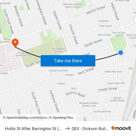 Hollis St After Barrington St (6938) to QEII - Dickson Building map