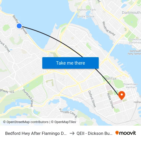 Bedford Hwy After Flamingo Dr (6251) to QEII - Dickson Building map
