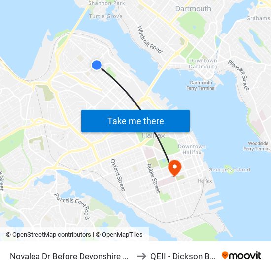 Novalea Dr Before Devonshire Ave (7369) to QEII - Dickson Building map