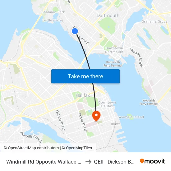 Windmill Rd Opposite Wallace St (8546) to QEII - Dickson Building map