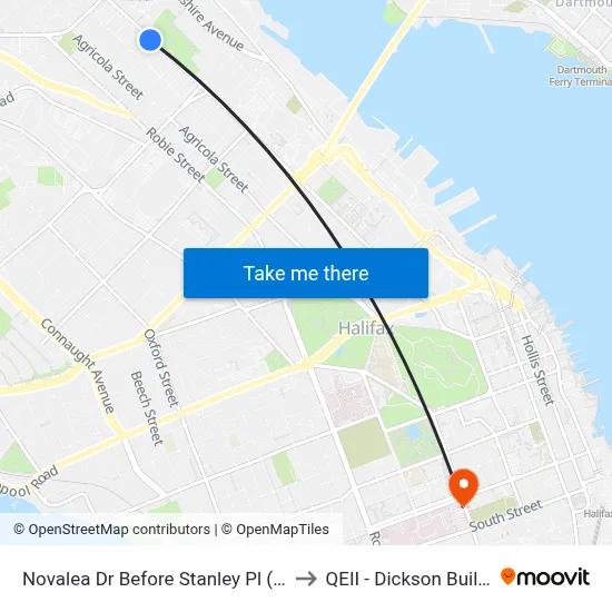 Novalea Dr Before Stanley Pl (7365) to QEII - Dickson Building map