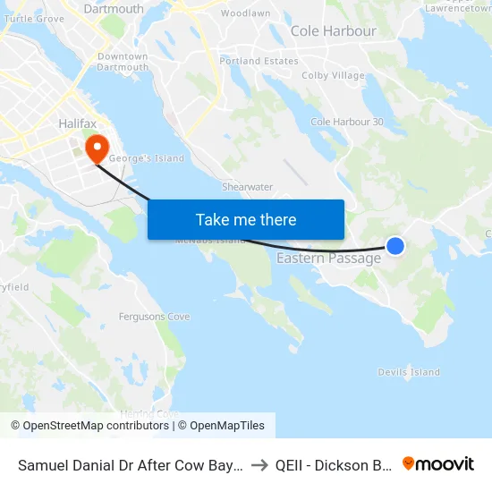 Samuel Danial Dr After Cow Bay Rd (8669) to QEII - Dickson Building map